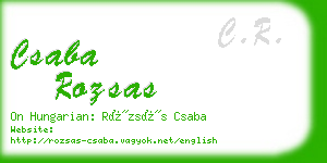 csaba rozsas business card